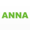 ANNA nome in polistirolo - Arial - Verde - Senza base