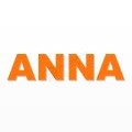 ANNA nome in polistirolo - Arial - Arancione - Senza base
