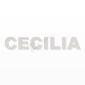CECILIA nome in polistirolo - Arial - Bianco - Senza base