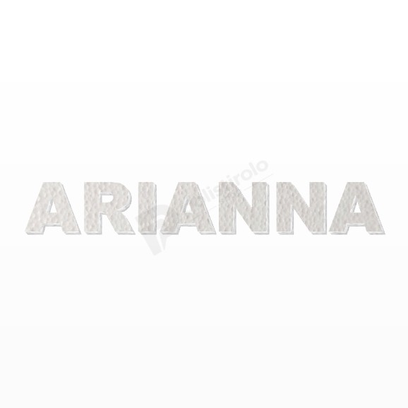 ARIANNA nome in polistirolo - Arial - Bianco - Senza base