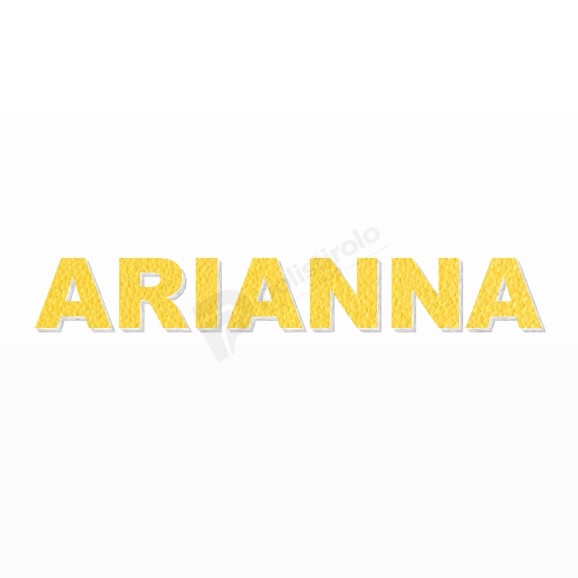ARIANNA nome in polistirolo - Arial - Giallo - Senza base