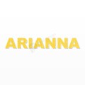 ARIANNA nome in polistirolo - Arial - Giallo - Senza base