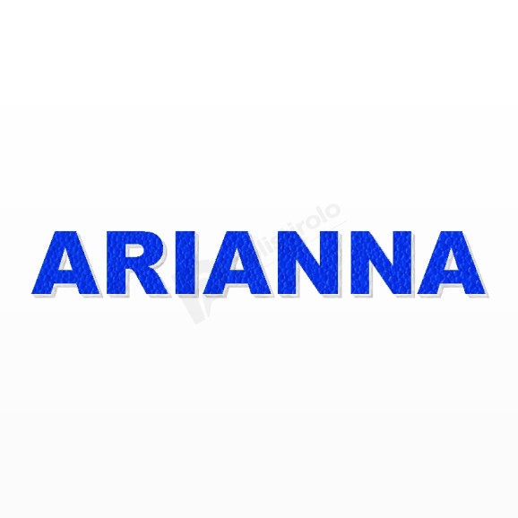 ARIANNA nome in polistirolo - Arial - Blu - Senza base