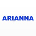 ARIANNA nome in polistirolo - Arial - Blu - Senza base