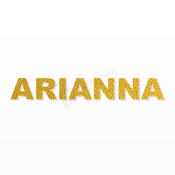 ARIANNA nome in polistirolo - Arial - Oro - Senza base