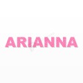 ARIANNA nome in polistirolo - Arial - Rosa - Senza base