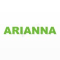 ARIANNA nome in polistirolo - Arial - Verde - Senza base