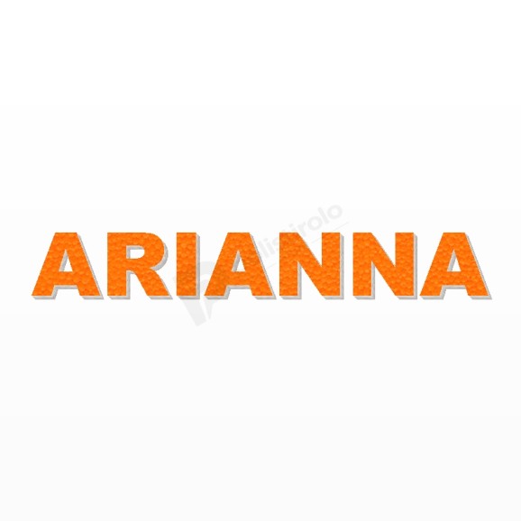 ARIANNA nome in polistirolo - Arial - Arancione - Senza base