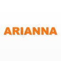 ARIANNA nome in polistirolo - Arial - Arancione - Senza base