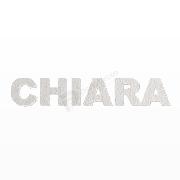 CHIARA nome in polistirolo - Arial - Bianco - Senza base