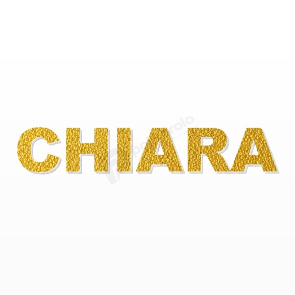 CHIARA nome in polistirolo - Arial - Oro - Senza base