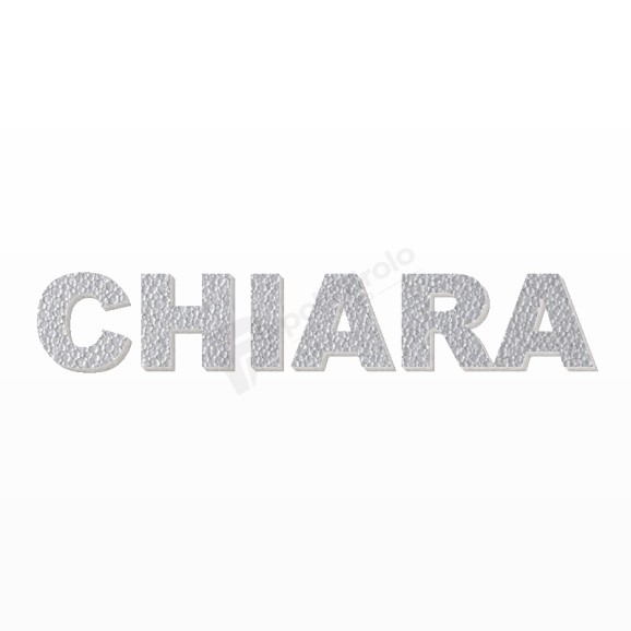 CHIARA nome in polistirolo - Arial - Argento - Senza base