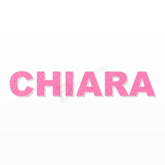 CHIARA nome in polistirolo - Arial - Rosa - Senza base