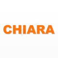 CHIARA nome in polistirolo - Arial - Arancione - Senza base