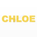 CHLOE nome in polistirolo - Arial - Giallo - Senza base