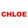 CHLOE nome in polistirolo - Arial - Rosso - Senza base