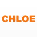 CHLOE nome in polistirolo - Arial - Arancione - Senza base