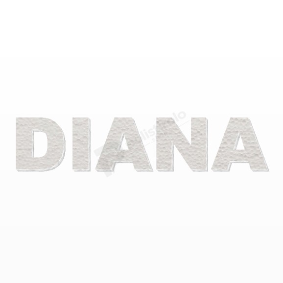 DIANA nome in polistirolo - Arial - Bianco - Senza base