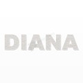 DIANA nome in polistirolo - Arial - Bianco - Senza base