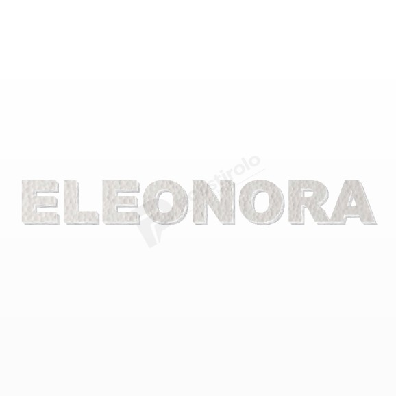 ELEONORA nome in polistirolo - Arial - Bianco - Senza base