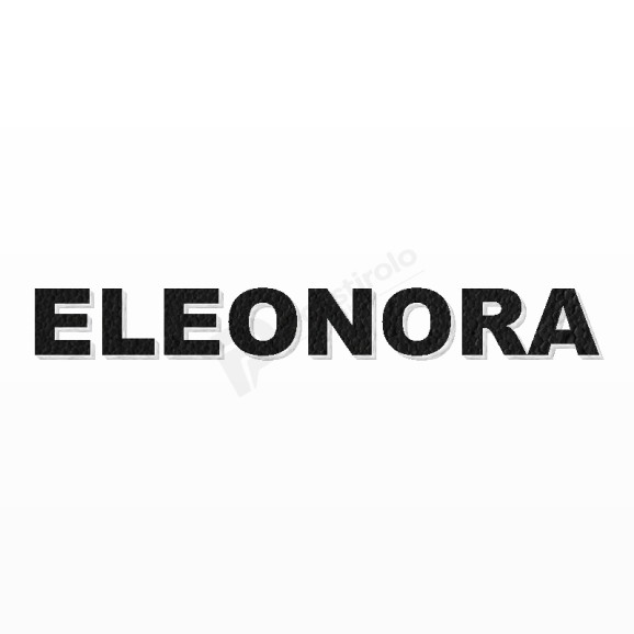 ELEONORA nome in polistirolo - Arial - Nero - Senza base