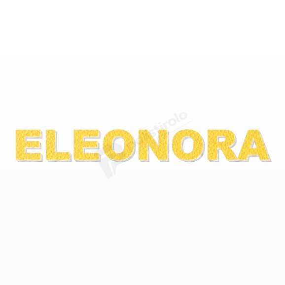 ELEONORA nome in polistirolo - Arial - Giallo - Senza base