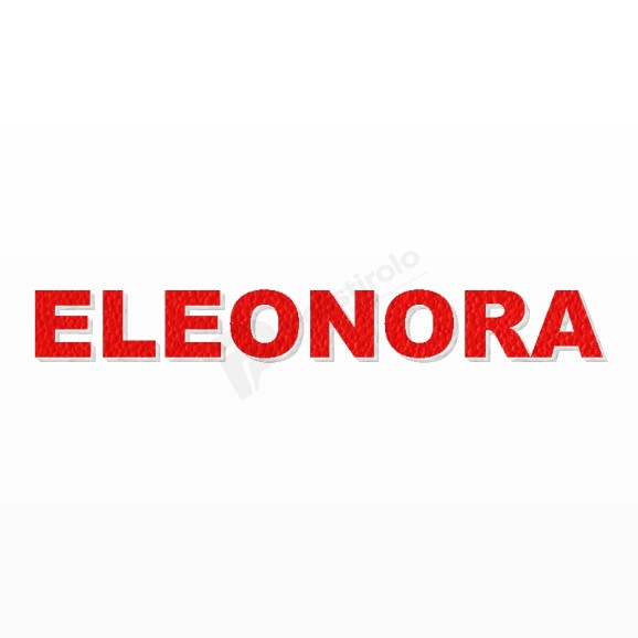 ELEONORA nome in polistirolo - Arial - Rosso - Senza base