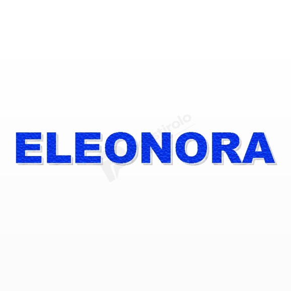 ELEONORA nome in polistirolo - Arial - Blu - Senza base
