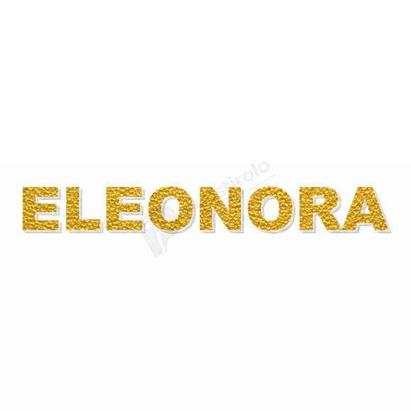 ELEONORA nome in polistirolo - Arial - Oro - Senza base