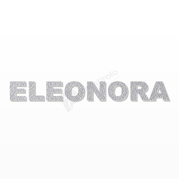 ELEONORA nome in polistirolo - Arial - Argento - Senza base