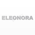ELEONORA nome in polistirolo - Arial - Argento - Senza base