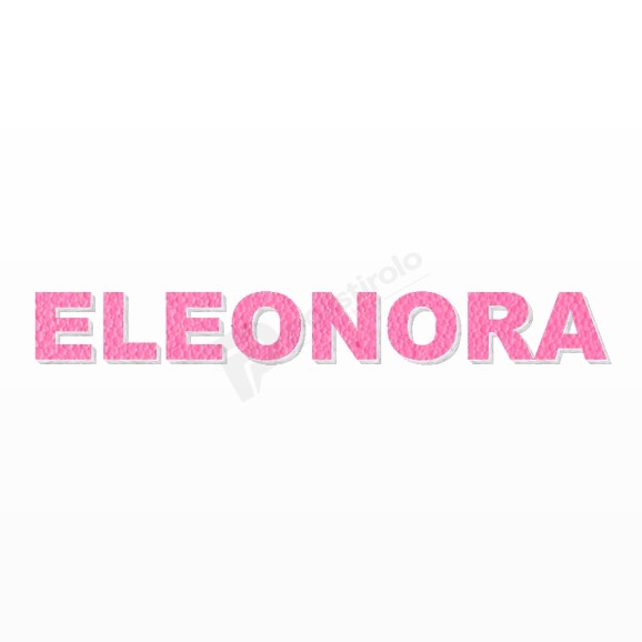 ELEONORA nome in polistirolo - Arial - Rosa - Senza base