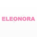 ELEONORA nome in polistirolo - Arial - Rosa - Senza base