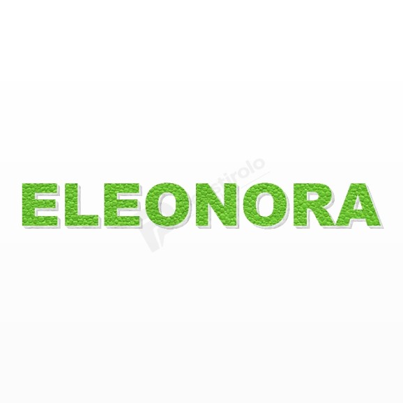 ELEONORA nome in polistirolo - Arial - Verde - Senza base