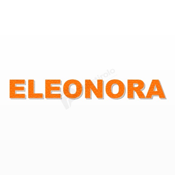 ELEONORA nome in polistirolo - Arial - Arancione - Senza base