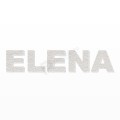 ELENA nome in polistirolo - Arial - Bianco - Senza base