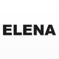 ELENA nome in polistirolo - Arial - Nero - Senza base