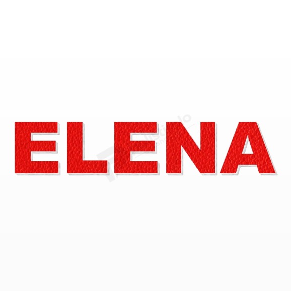ELENA nome in polistirolo - Arial - Rosso - Senza base