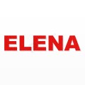 ELENA nome in polistirolo - Arial - Rosso - Senza base