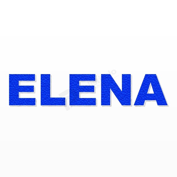 ELENA nome in polistirolo - Arial - Blu - Senza base