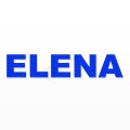 ELENA nome in polistirolo - Arial - Blu - Senza base