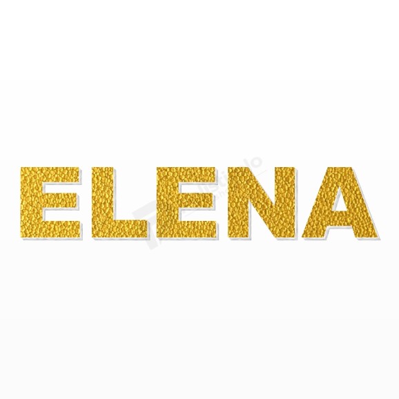 ELENA nome in polistirolo - Arial - Oro - Senza base