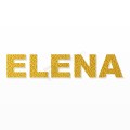 ELENA nome in polistirolo - Arial - Oro - Senza base