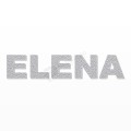 ELENA nome in polistirolo - Arial - Argento - Senza base