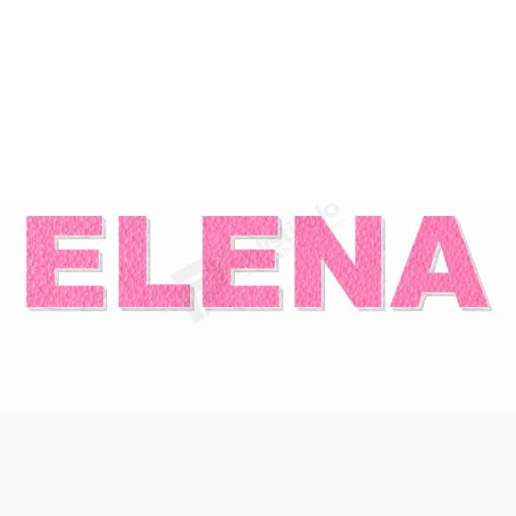 ELENA nome in polistirolo - Arial - Rosa - Senza base