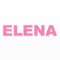 ELENA nome in polistirolo - Arial - Rosa - Senza base