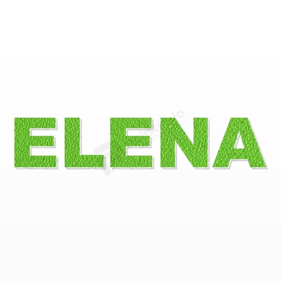 ELENA nome in polistirolo - Arial - Verde - Senza base