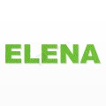 ELENA nome in polistirolo - Arial - Verde - Senza base