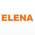 ELENA nome in polistirolo - Arial - Arancione - Senza base