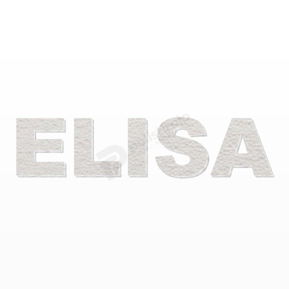 ELISA nome in polistirolo - Arial - Bianco - Senza base
